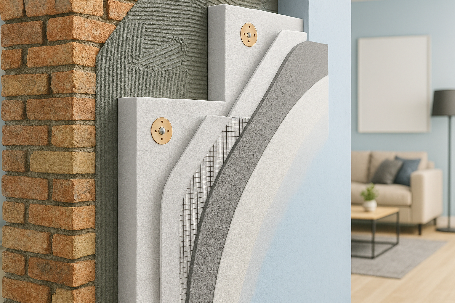 Exemple de finition en enduit sur isolation extérieure en Hauts-de-France